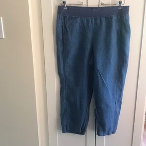 J Jill cropped linen pants, M